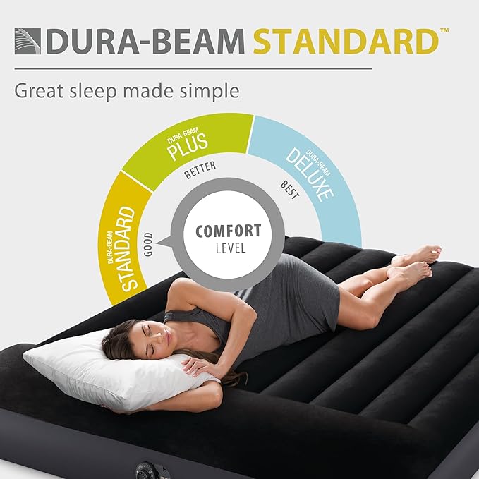 INTEX Dura-Beam Standard Pillow Rest Air Mattress: Fiber-Tech