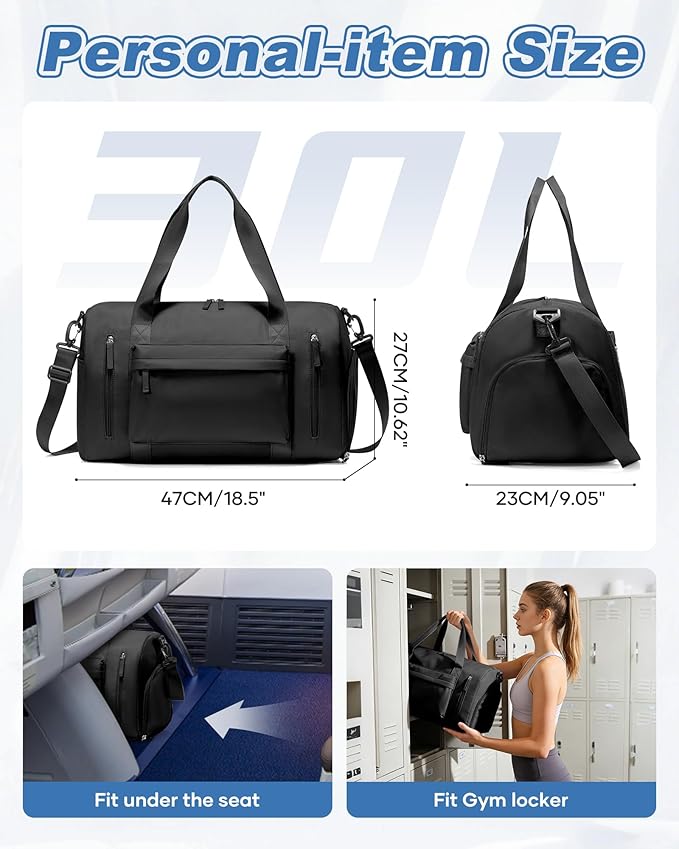 Gym Bag Womens,Travel Duffel Carry on Bag Sport Tote Bag Weekend Overnight Bag