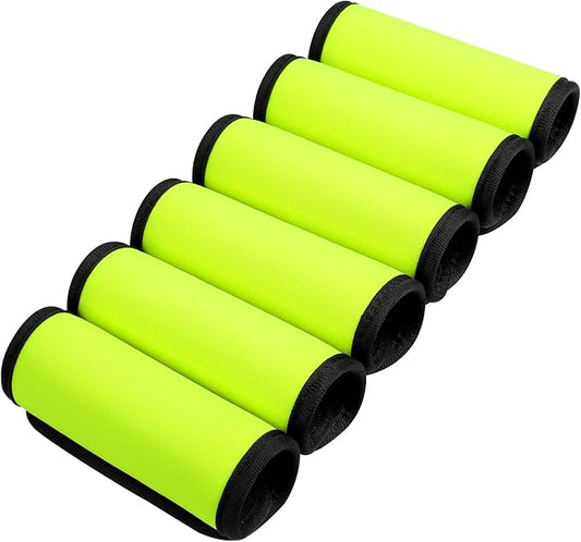 6 Pack Luggage Handle Wrap, Luggage Handle Wraps for Suitcase, Bright Green Luggage Tags, Suitcase Tags identifiers for Travel Accessories