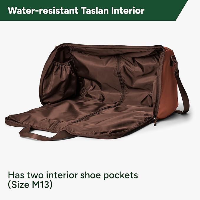 Halfday Convertible 2-in-1 Garment Duffel Weekender Bag 45L | Wrinkle-Free Travel, Hanging Suit Compartment, Shoe Pockets, Trolley Sleeve. Durable & Water-Resistant Carry-on, Port