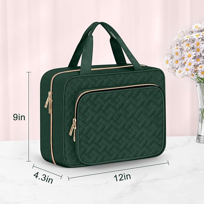 Wedama Toiletry Bag for Women, Large Cosmetic Travel Bag, Hanging Toiletry Bag for Bathroom, Thickened PVC Waterproof Travel Makeup Bag, Toiletries Bag for Travel Business Trips and Camping