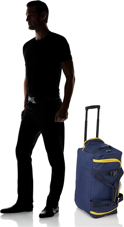 Rockland Rolling Duffel Bag, Black, 22"