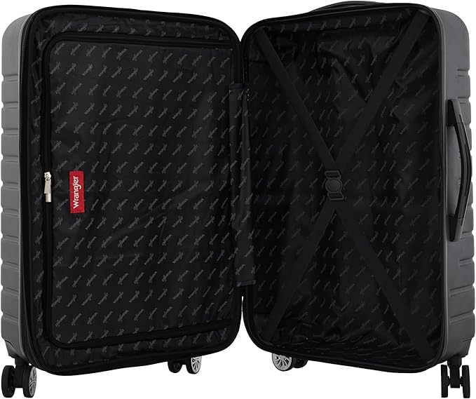 Wrangler Tahoe 3 Piece Spinner Luggage Set, Black