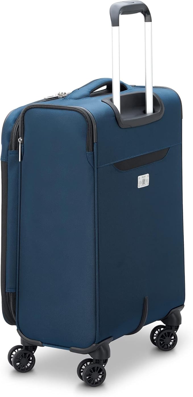 DELSEY PARIS Sky Max 2.0 Softside Expandable Luggage with Spinner Wheels, Blue, 2-Piece Set (21/Duffle)