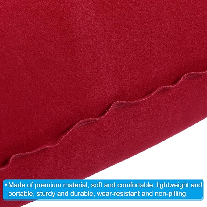 PATIKIL Inflatable Pillow, 2 Pack Squared Ultralight Camping Travel Pillow Desk Rest Neck Support for Hiking Backpacking Office, Red