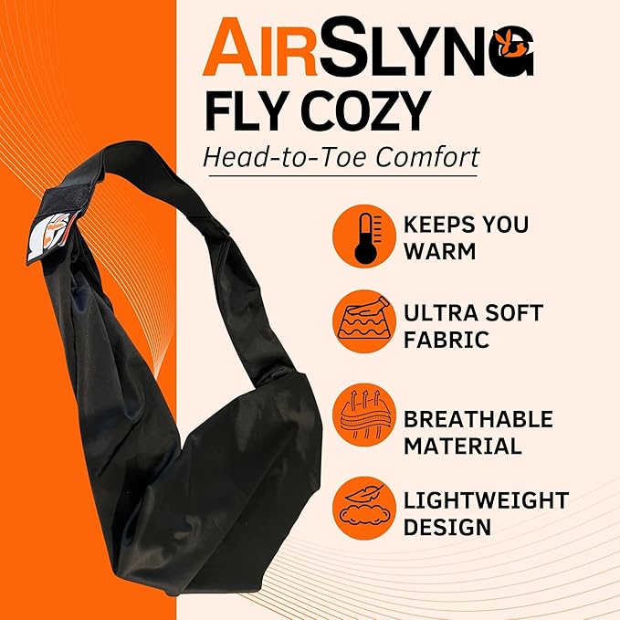 The Slyng Two Pack-Premium Travel Blanket System – Blanket Body Sling for Deep Plane Sleep | Full-Body Support, Breathable, Compact Carry-On Travel Essential for Long Flights and Car Road Trips