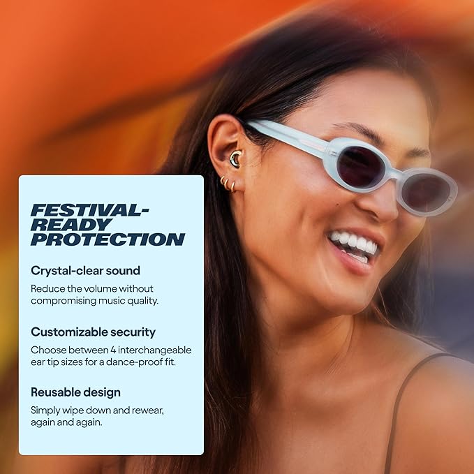 Loop Experience 2 Ear Plugs – Stylish Certified Hearing Protection for Concerts & Festivals, Live Events, Musicians, Sports, DJs and Nightlife – 17dB Noise Reduction Earplugs (High-Fidelity)