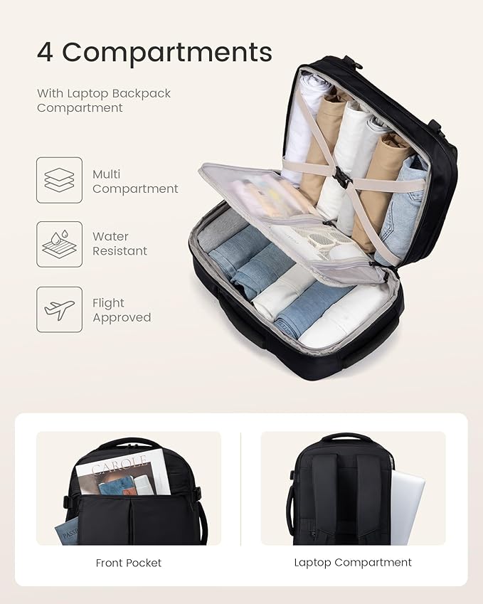 LOVEVOOK Camera Bag Backpack for Photographers, Professional DSLR, SLR & Mirrorless Camera Case, Carry On Personal Item Bags for Women Men, TSA 40L Travel Essentials Compatible with Canon/Nikon/Sony