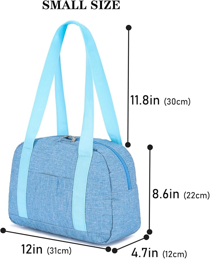Mini Gym Bag for Women Girls, 12 inch Small Gym Tote, Lightweight Small Carry On Duffle Bag for Travel Sports
