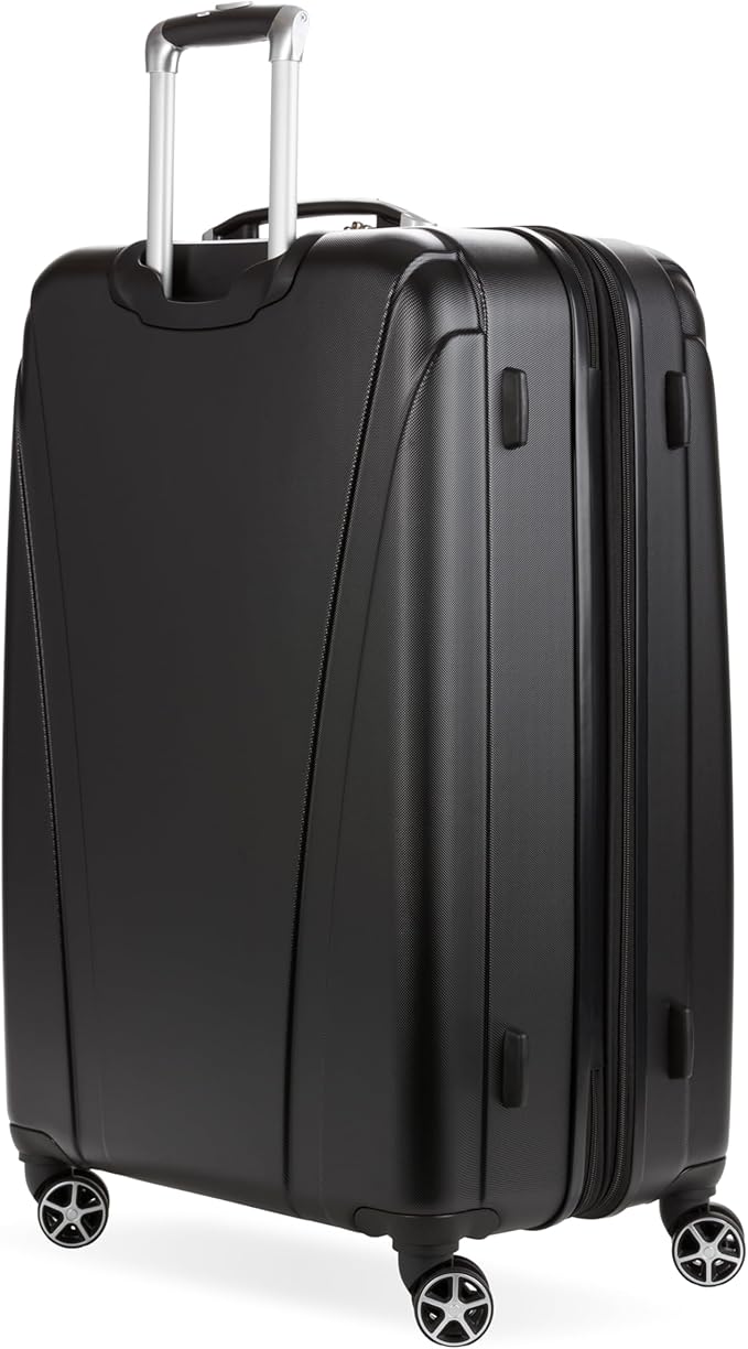 SwissGear 7585 Hardside Expandable Luggage with Spinner Wheels, Black, 2-Piece Set (19/27)
