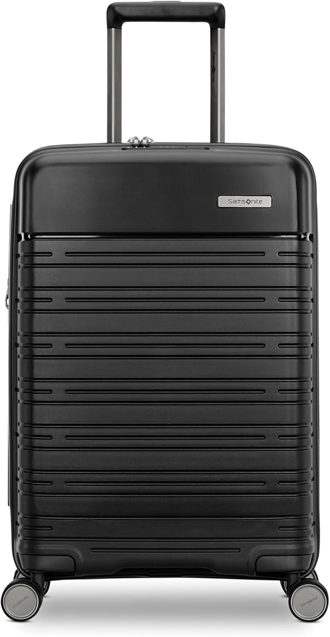 Samsonite Elevation Plus - Carry-On Hardside Luggage - Scratch Resistant Polypropylene Shell, RightHeight™ Adjustable Handle, Integrated AirTag Holder, TSA Lock, WetPak™ Compartment - Triple Black