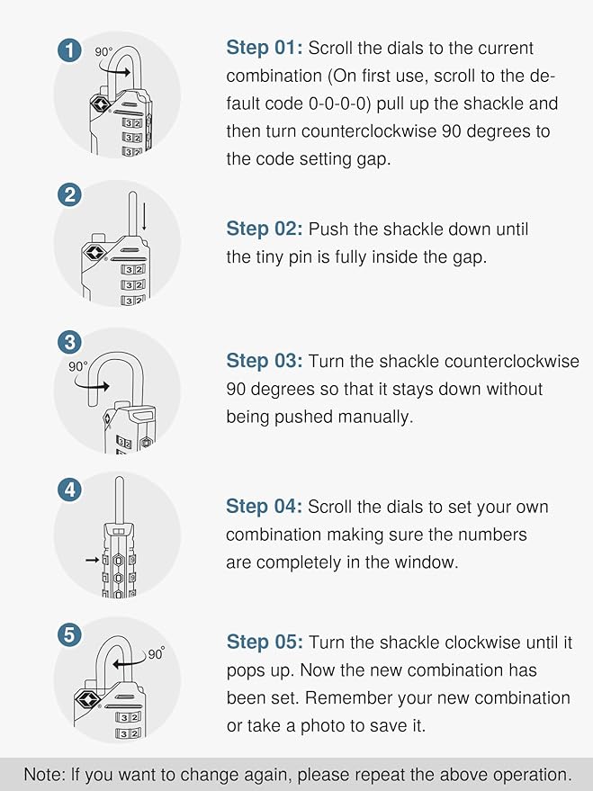 Puroma 6 Pack TSA Approved Luggage Locks, Black 4 Digit Resettable Travel Combination Code Lock with Zinc Alloy Body for Suitcase, Backpack, Laptop Bag, Gym Locker, Toolbox
