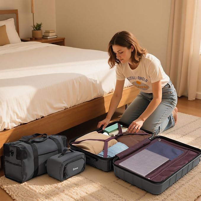 Luggage Sets 5 Piece, Suitcases with Wheels, ABS Hard Case Luggage with TSA Lock Spinner Wheels, Carry On Luggage Set(5 Piece Sets (20"/24"/28"/DB/TB))