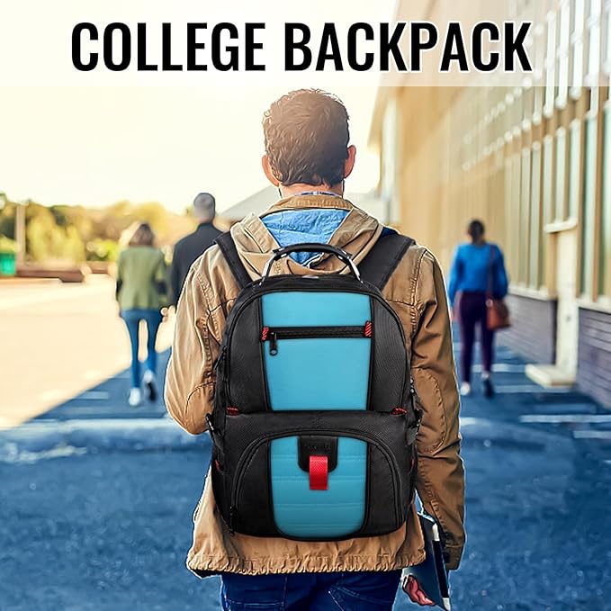 YOREPEK Large Backpack for Men, Extra Large Laptop Backpacks for Men Women, Water Resistant Travel Backpack Airline Approved Business Work Bag Fits 17 Inch Computer, Black