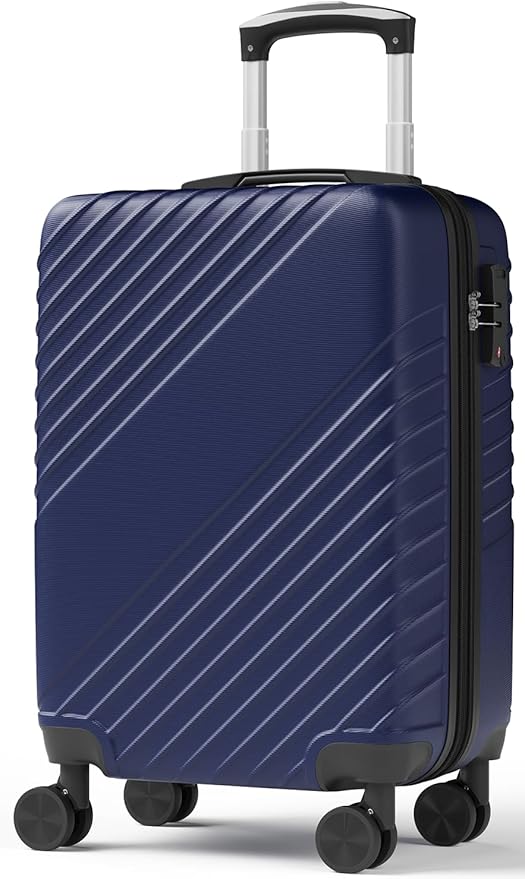 20 Inch Carry On Luggage, ABS Hardside Suitcase with Spinner Wheels, Airline-Approved Cabin Luggage with TSA Security Lock, Expandable Travel Suitcase for Flights, Business Trips & Weekend Vacations