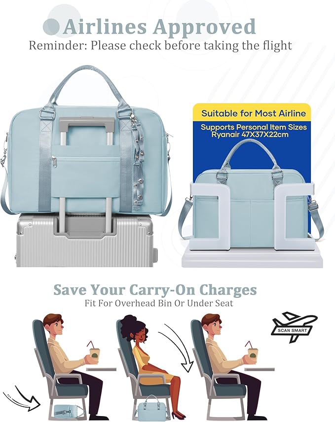 Gym Bag Womens,Travel Duffel Carry on Bag Sport Tote Bag Weekend Overnight Bag