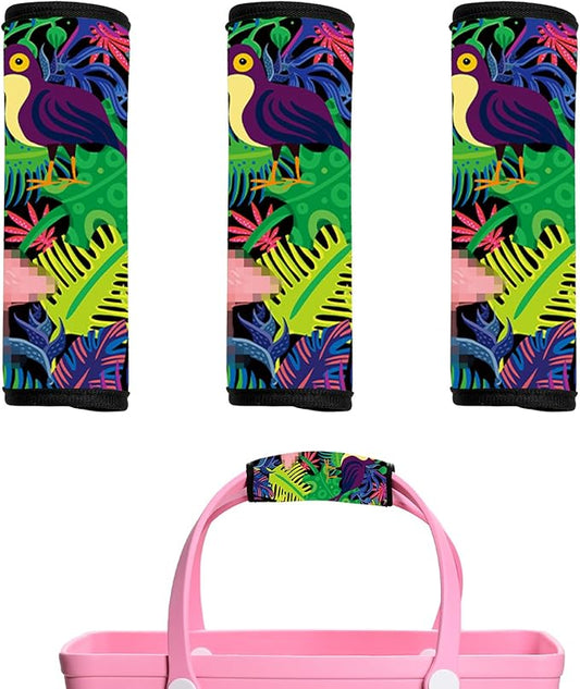 Luggage Handle Wrap 3Pcs Suitcase Identifier - Bogg Bag Strap Wrap Cover, Easy Identification Bright Neoprene Marker Sleeve Grips Comfort Travel Accessories for Airport (Y10)