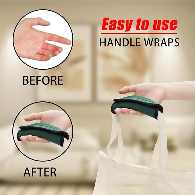 2pcs Luggage Handle Wraps For Suitcase - Soft Suitcase Handle Covers for Travel Accessories（Green, Bright Color for Suitcase Tags Identifiers ）