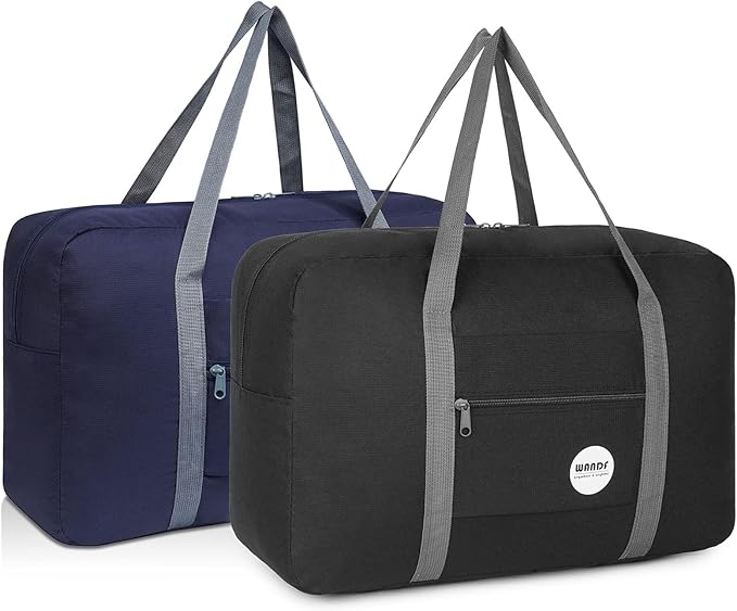 WANDF For Spirit Airlines Personal Item Bag 18x14x8 Travel Duffel Bag Underseat Foldable Carry-on Luggage for Women