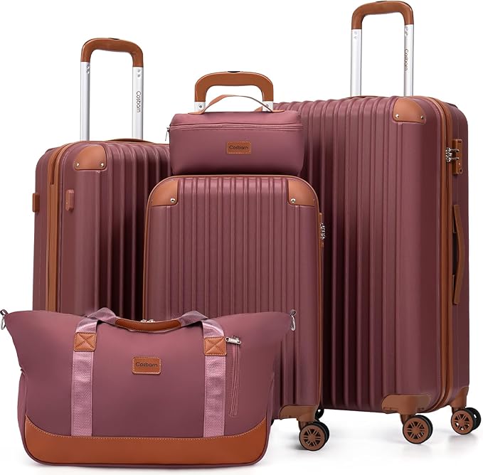 Luggage Sets 5 Piece Suitcases with Wheels, Suitcase Set ABS Hard Case Luggage with TSA Lock Spinner Wheels Durable Travel Luggage