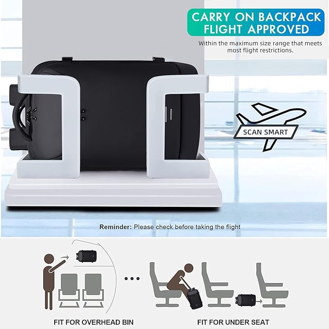 TANGCORLE Carry on Backpack for Women Men 40L Flight Approved Travel Backpack Fit 17 Inch Laptop with USB Charging Expandable Business Weekender