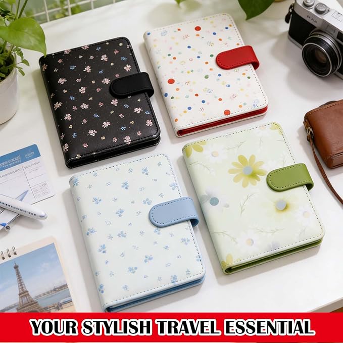 Melsbrinna Rfid Passport Holder for Travel women/Men, Cute Passport Wallet Rfid Blocking Card Slots, Rfid Passport Cover/CaseTravel Wallet, Passport Book Holder (1, apple red)