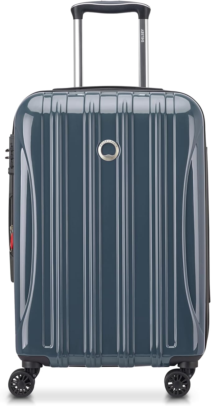 DELSEY PARIS Helium Aero Hardside Expandable Luggage with Spinner Wheels, Orion Blue, Carry-On Plus 21 Inch