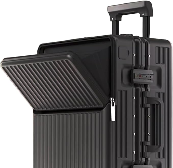 Zipperless Luggage, 22.4x15.4x9.4 Aviation Certified, Polycarbonate Aluminum Hardshell, Expandable Carry-On Luggage with Spinner Wheels, Hardshell Luggage, 20 Inch Cabin