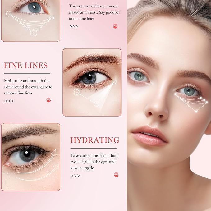 Eakroo Rose Eye Masks - 60 PCS Under Eye Patches for Puffy Eyes and Dark Circles Treatments - Hydrating Eye Mask Skincare, Eye Gel Pads for Eye, Reduce Wrinkles and Fine Lines, Improve Eye Skin