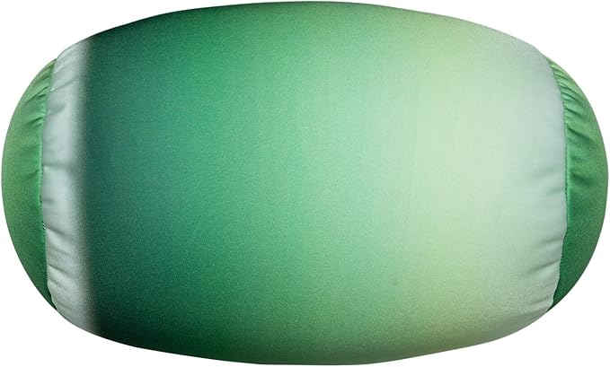 Squishy Microbead Neck Pillow, 7Inch x 12Inch Soft Travel Body Bed Pillow Bean Pillow for Kids Adult Chair Sleeping Car Seat, Fun Dormroom (Parrot Green Coloful)