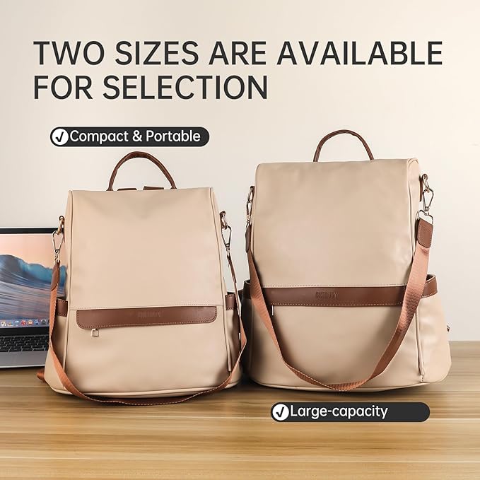 CHERUTY Women Backpack Purse PU Leather Anti-theft Casual Shoulder Bag Fashion Ladies Satchel Bags