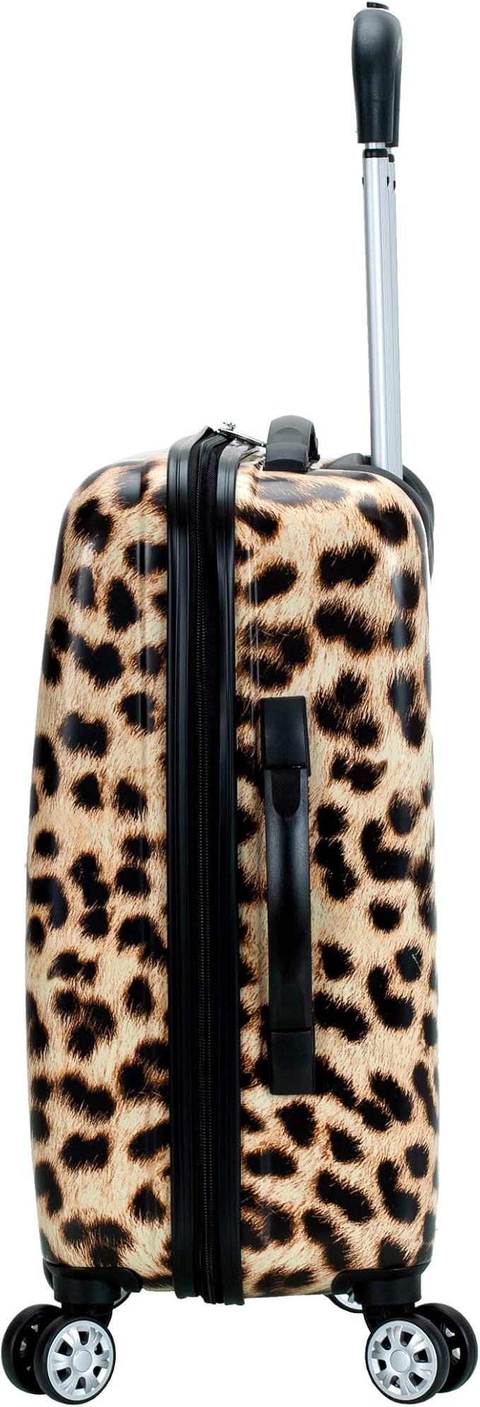 Rockland Safari Hardside Spinner Wheel Luggage, Leopard, 3 Piece (20"/24"/28")