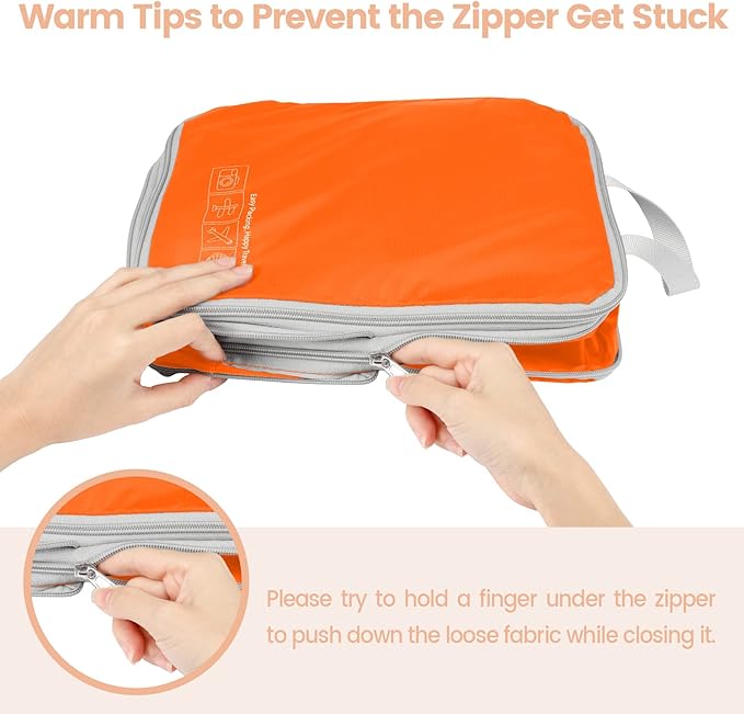 Cambond Compression Packing Cubes for Travel - Lightweight Expandable Travel Bags Luggage Organizers Travel Essentials Compression Cubes for Travel Space Saver for Carry on Suitcases Organizer