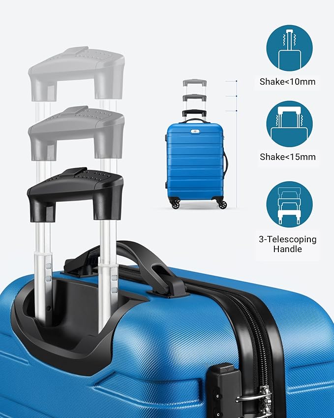 Suitour 2 Piece Luggage Sets,Hard Shell Carry on Luggage and Lightweight 28 inch Checked Luggage for Travel (20 in/28in)