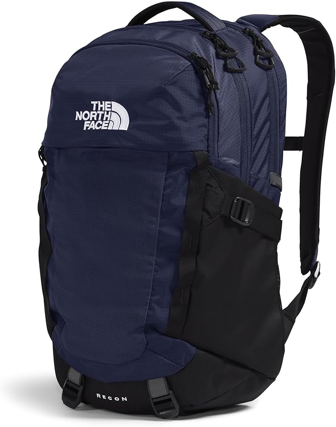 The North Face Recon Everyday Laptop Backpack - Daypack, Water Repellent, Laptop Sleeve, 2 Water Bottle Pockets, TNF Navy/TNF Black-NPF, One Size