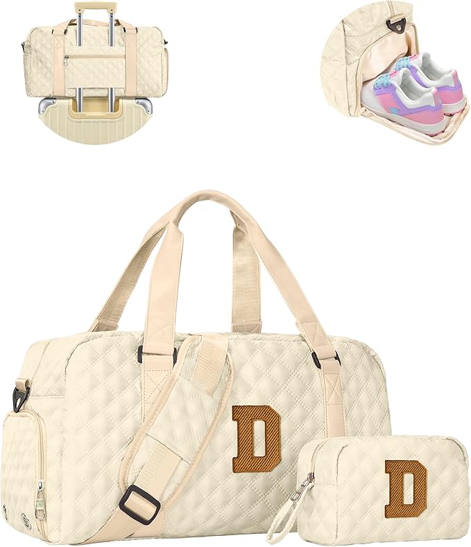 Women Birthday Gifts, Travel Duffel Bag, Personalized Weekender Bag, Monogram Overnight Bag Gift for Grandmother/Mom Gifts, Personalized Bridesmaid Gifts