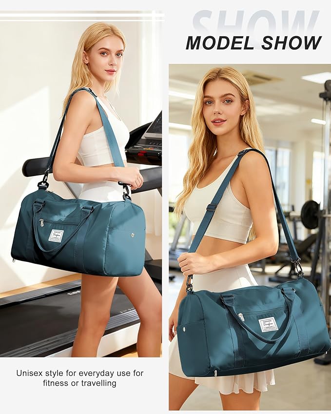 Gym Bag Womens,Travel Duffel Carry on Bag Sport Tote Bag Weekend Overnight Bag