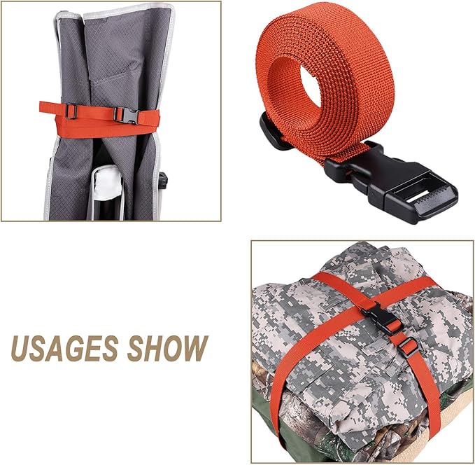MAGARROW 78" x 1" Strap Buckle Packing Straps Adjustable 1-Inch Belt