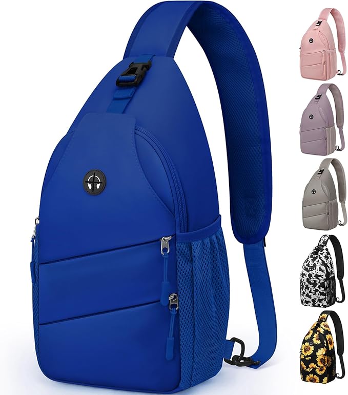 Crossbody Bags for Women Men Trendy Sling Bag Backpack Casual Chest Bag with Convertible Shoulder Strap