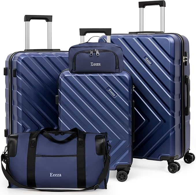 Luggage Sets 5 Piece,Suitcases with Wheels, Hard Case Luggage with Detachable Spinner Wheels,Carry On Luggage Set (5 Piece Sets (20"/24"/28"/DB/TB))