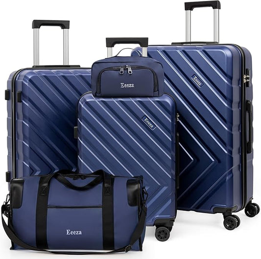 Luggage Sets 5 Piece,Suitcases with Wheels, Hard Case Luggage with Detachable Spinner Wheels,Carry On Luggage Set (5 Piece Sets (20"/24"/28"/DB/TB))