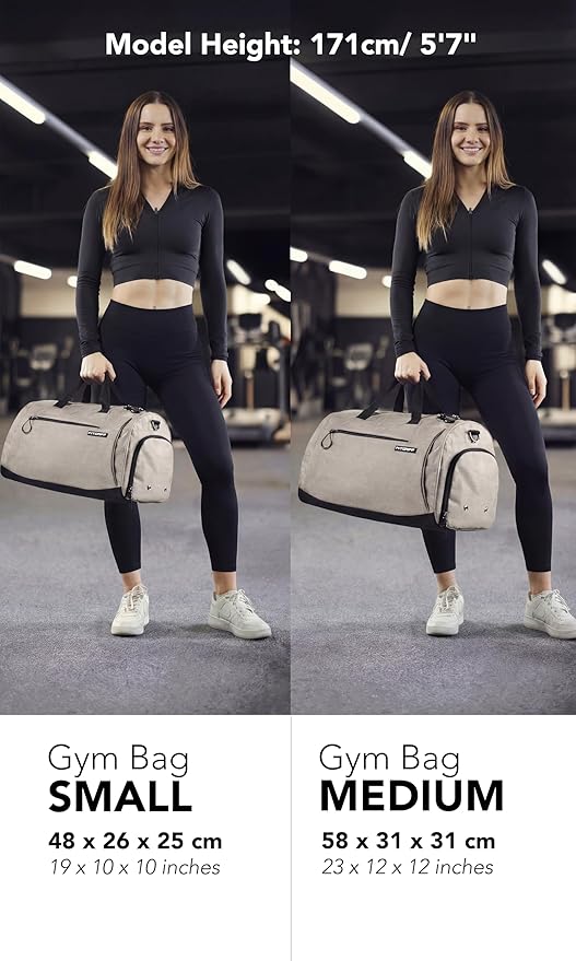 Fitgriff® Gym Bag for Men & Women with Shoe & Wet Compartment - Duffle Bag for Travel, Sports, Fitness & Workout