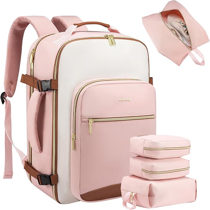 LOVEVOOK 50L Large Travel Backpack for Women Men Fits 17 Inch Laptop, Carry on Backpack for Traveling on Airplane, Personal Item Bag Airline Approved, Business Causal Weekender Backpacks