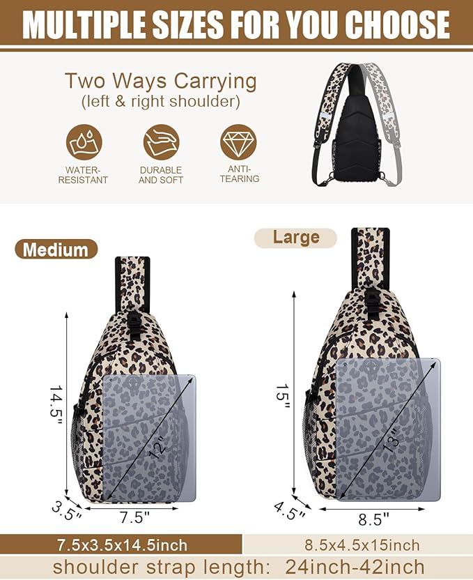 Crossbody Bags for Women Men Trendy Sling Bag Backpack Casual Chest Bag with Convertible Shoulder Strap