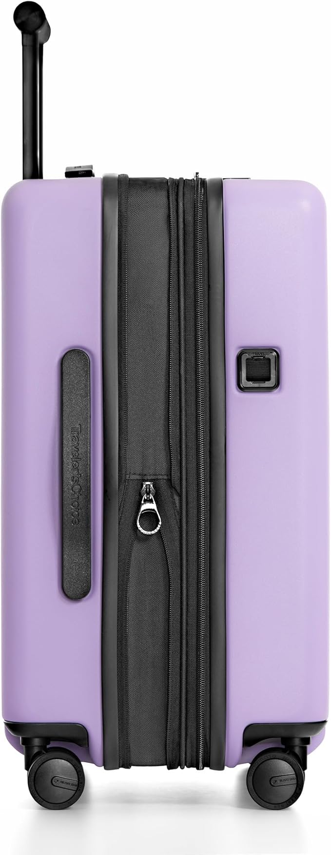 Traveler's Choice Markham Hardside Expandable Luggage with Double Spinner Wheels, Carry-On 21-Inch Suitcase, TSA Lock, 21-Inch, Purple