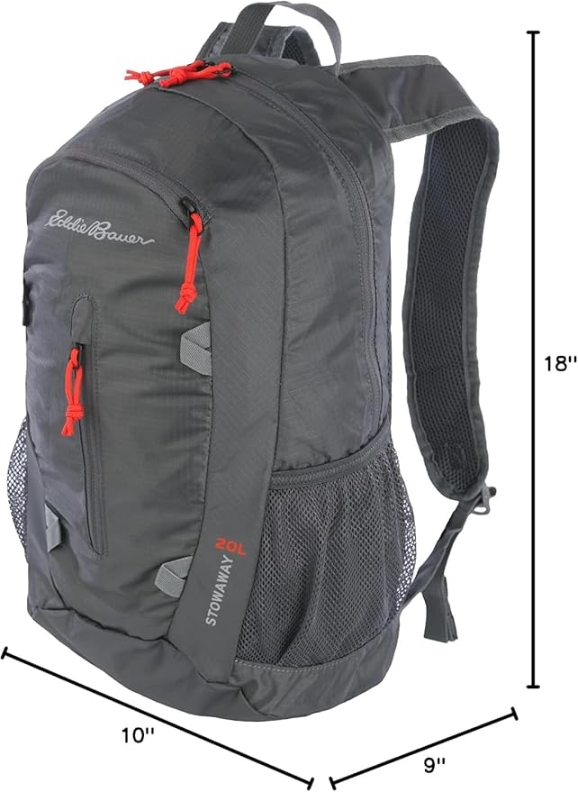 Eddie Bauer Stowaway Packable Backpack | Travel | Outdoor | Lightweight | Foldable | Durable | Ripstop Polyester | 20L - Marine