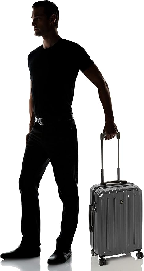 DELSEY PARIS Titanium Hardside Expandable Luggage with Spinner Wheels Carry-On Luggage, Graphite, Carry-On 21 Inch