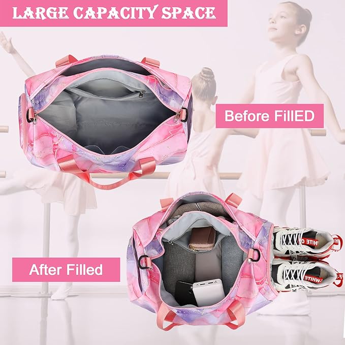 CAMTOP Duffel Overnight Bag Girls Women Dance Sport Gym Travel Tote Weekender Carry-On Bag(Tie Dye)