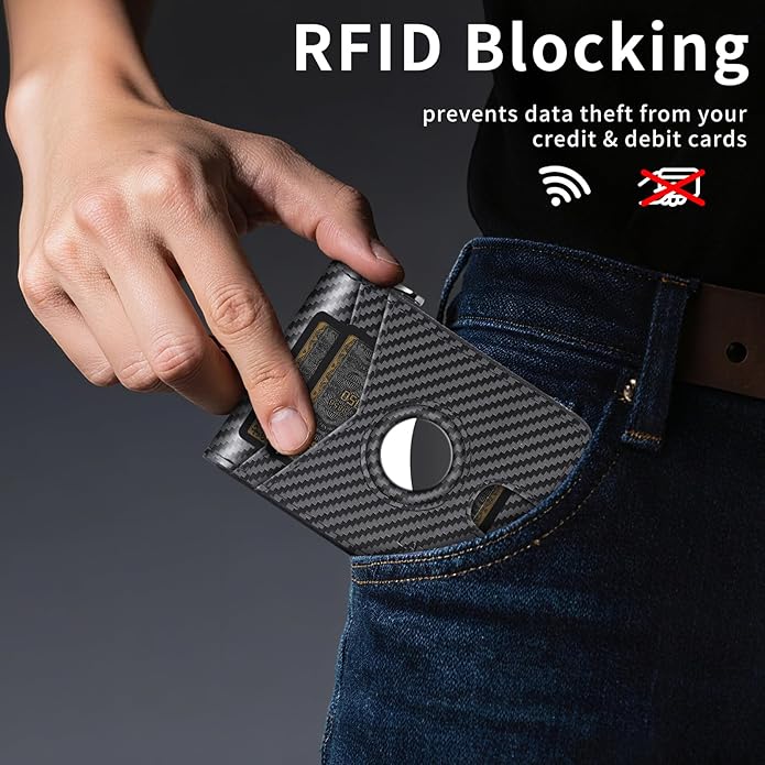 Men’s RFID Blocking Zipper Large Dimensions Wallet with 2 ID Windows - Large Capacity Design, 13 Credit Card Slots
