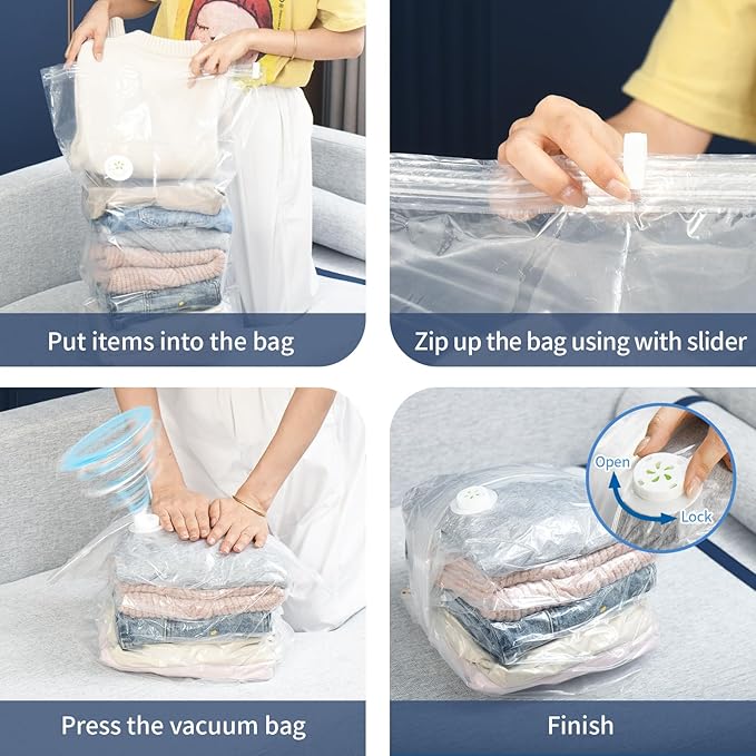 1 PACK Cube Vacuum Storage Bags,Large Cube (19.6 * 27.5 * 11.8 Inch), Extra Large Vacuum Seal Bags for Clothing, Comforters, Blankets, Bedding, Closet Organization Space Saving